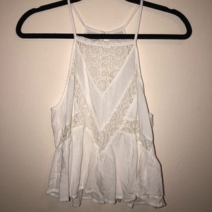 Women’s White Lace Tank Top - Pacsun Size M